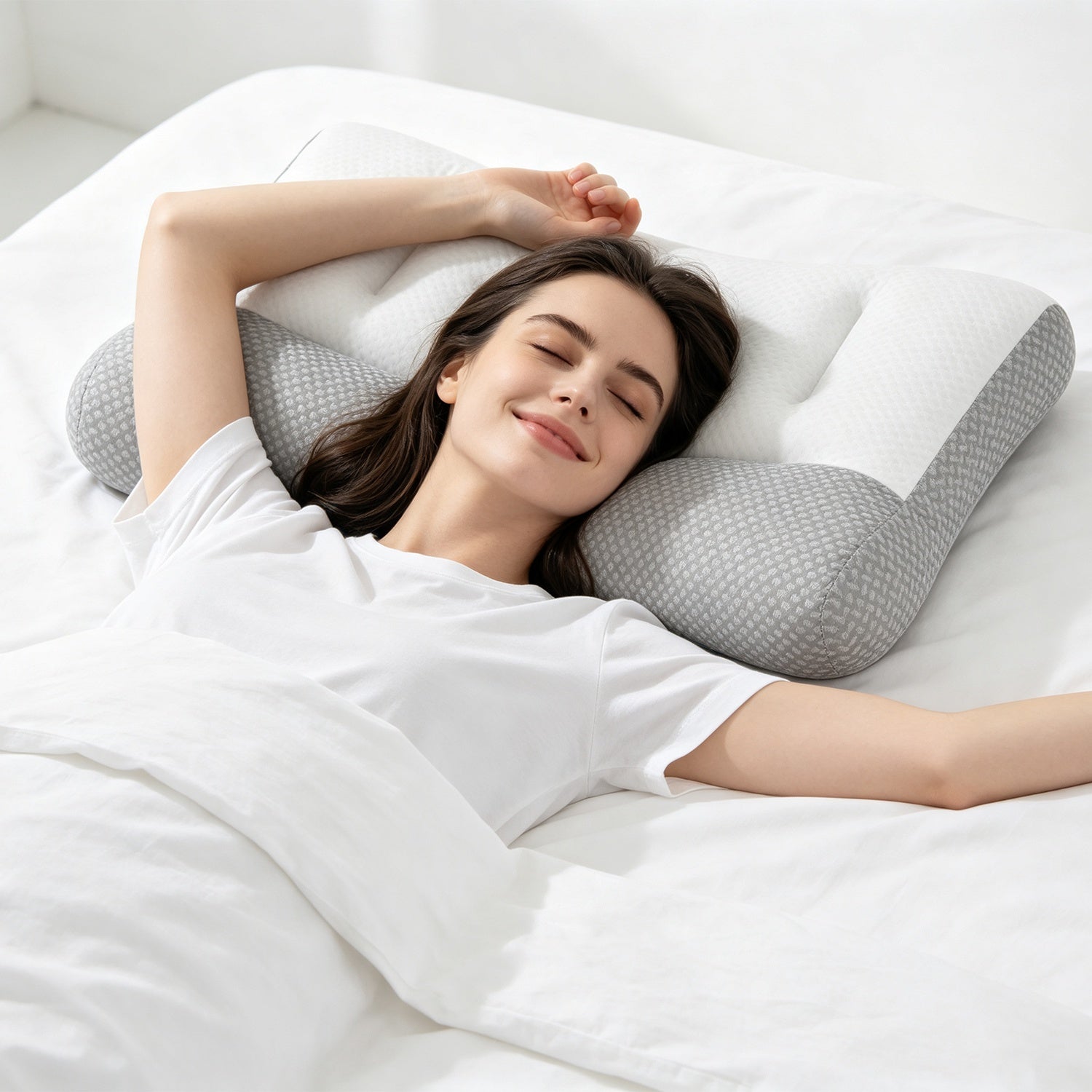 Ergonomic Breathable Mesh Bed Pillow