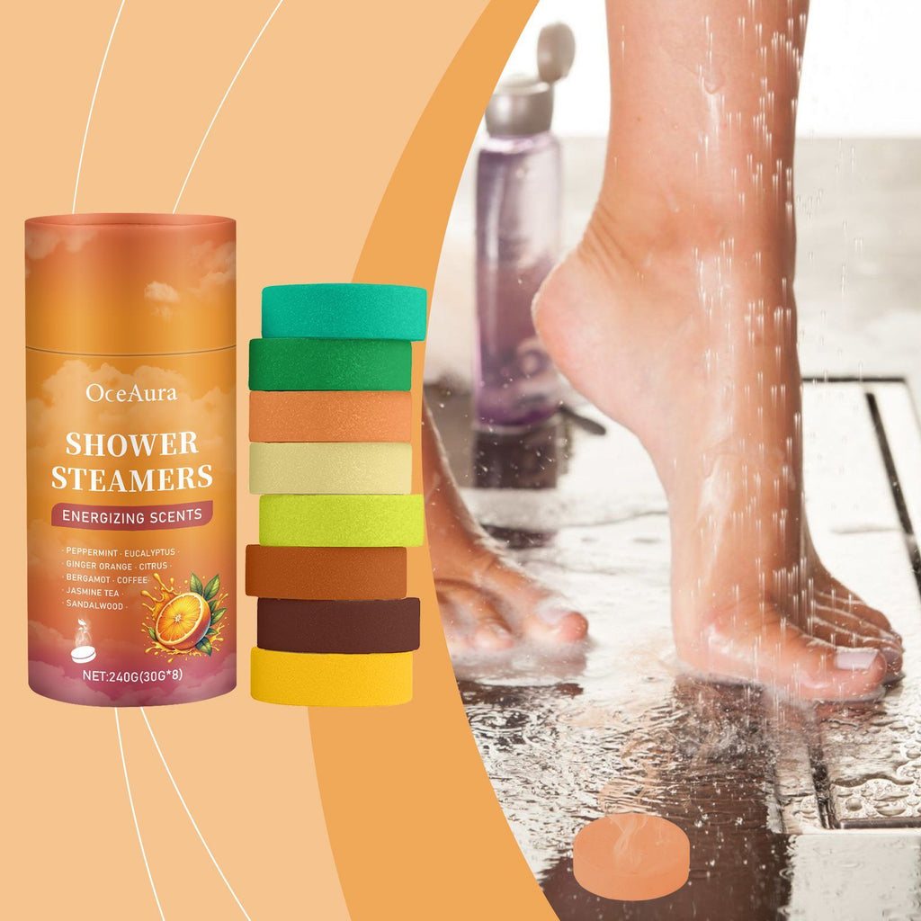 Eight-piece shower aroma tablet set