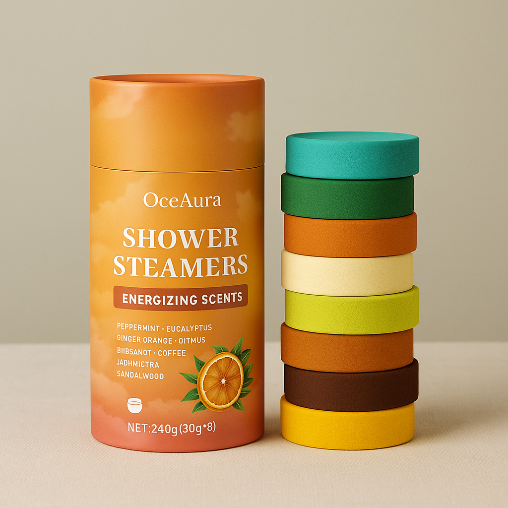 Eight-piece shower aroma tablet set