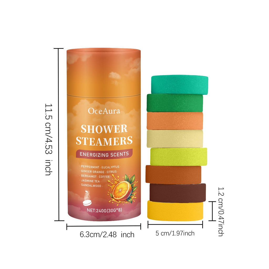Eight-piece shower aroma tablet set