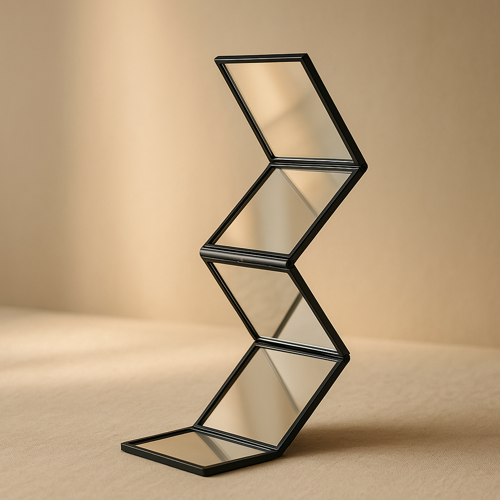 Four-Panel Folding Makeup Mirror