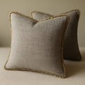 Vintage linen throw pillow covers, set of 2