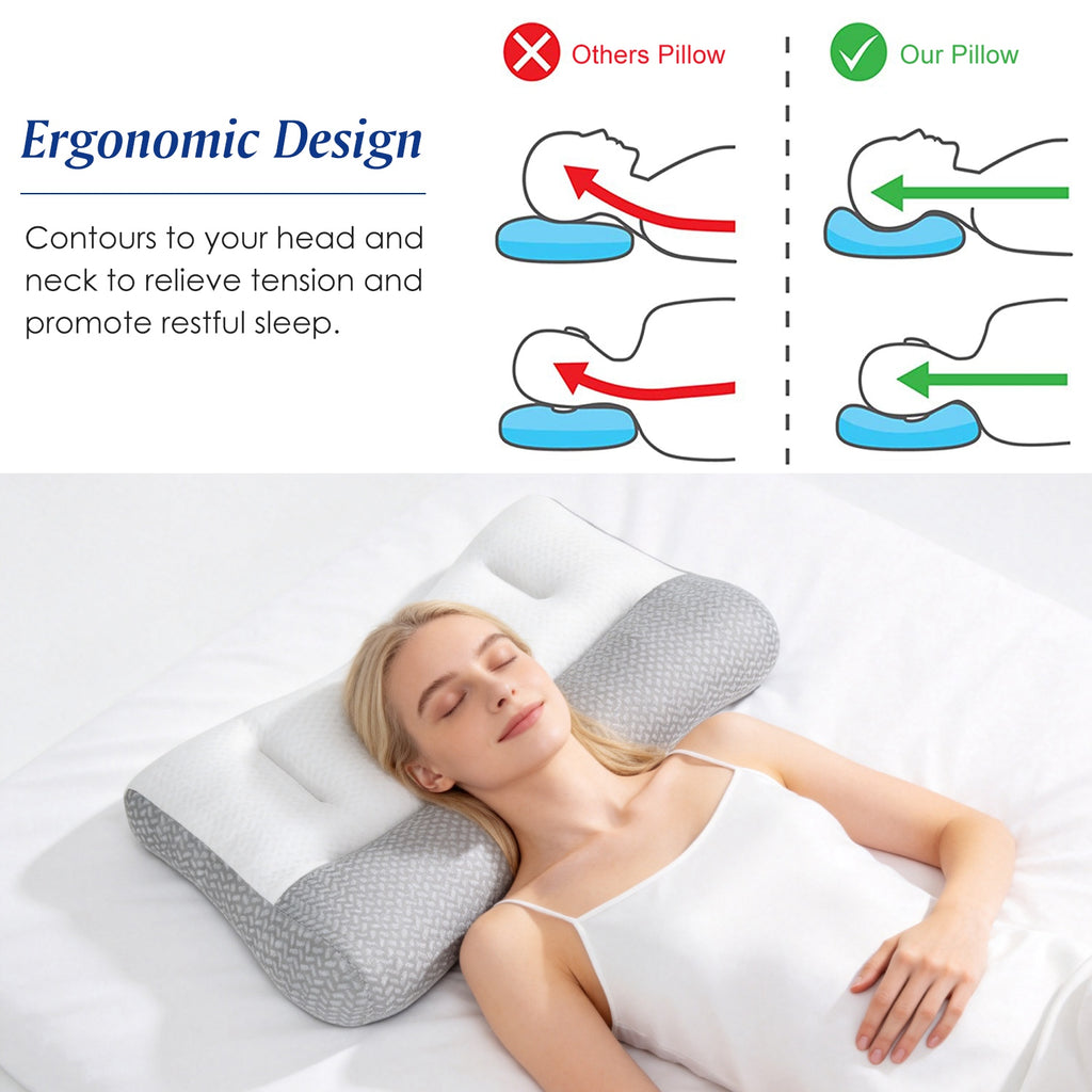 Ergonomic Breathable Mesh Bed Pillow