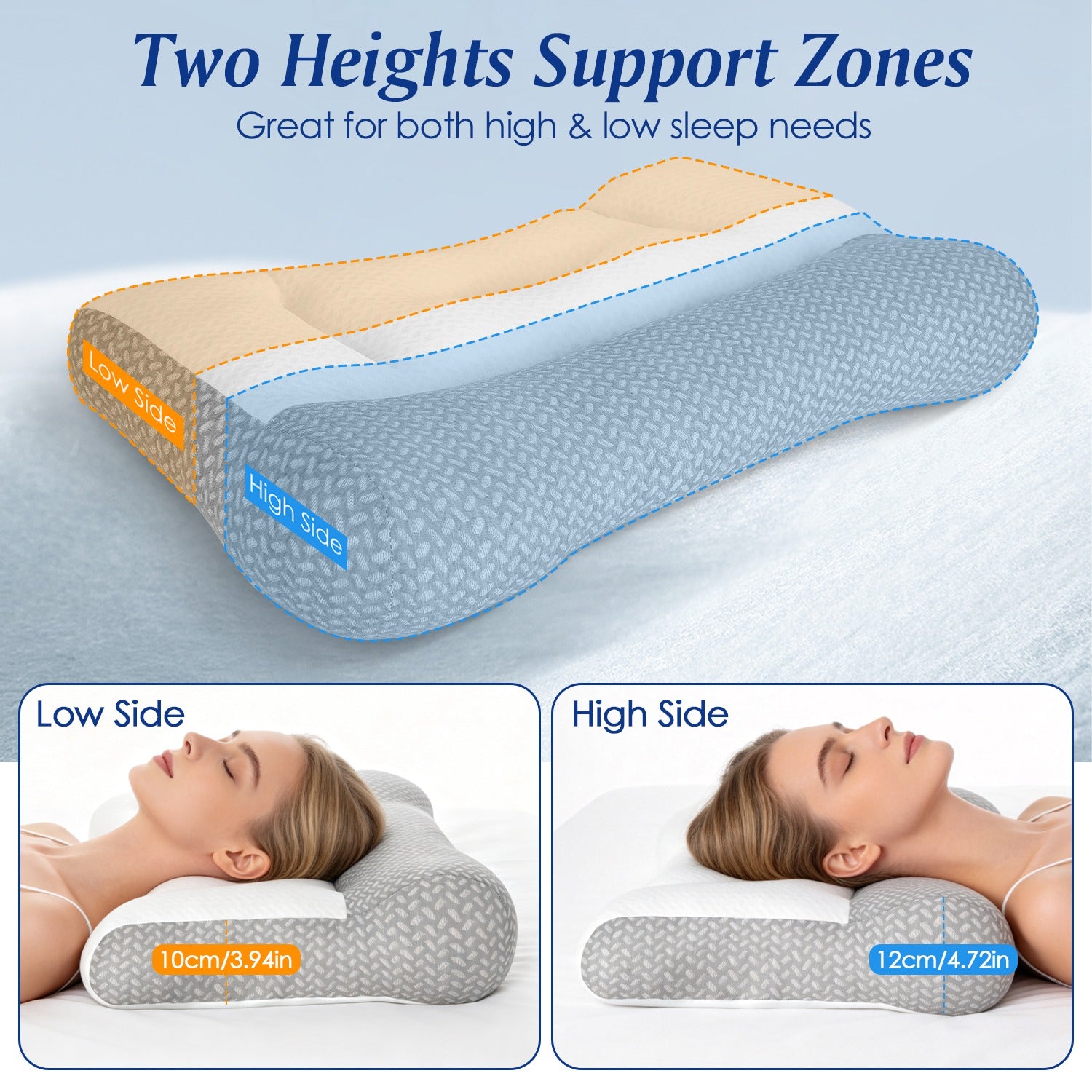 Ergonomic Breathable Mesh Bed Pillow