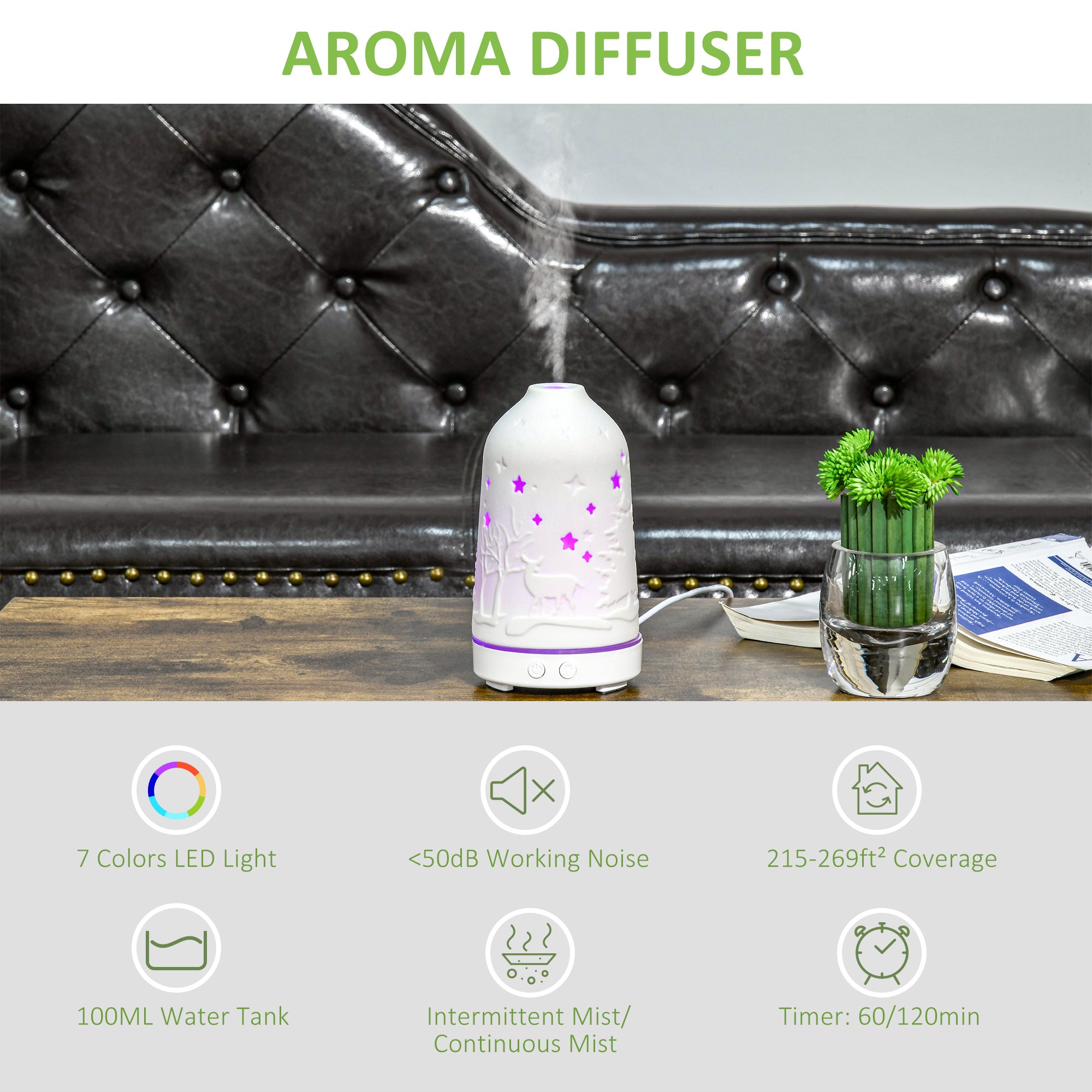 Ceramic Ultrasonic Aromatherapy Diffuser
