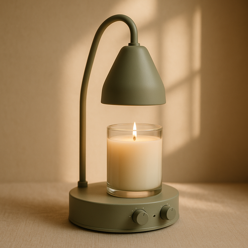 Adjustable candle warmer lamp with timer and dimmer
