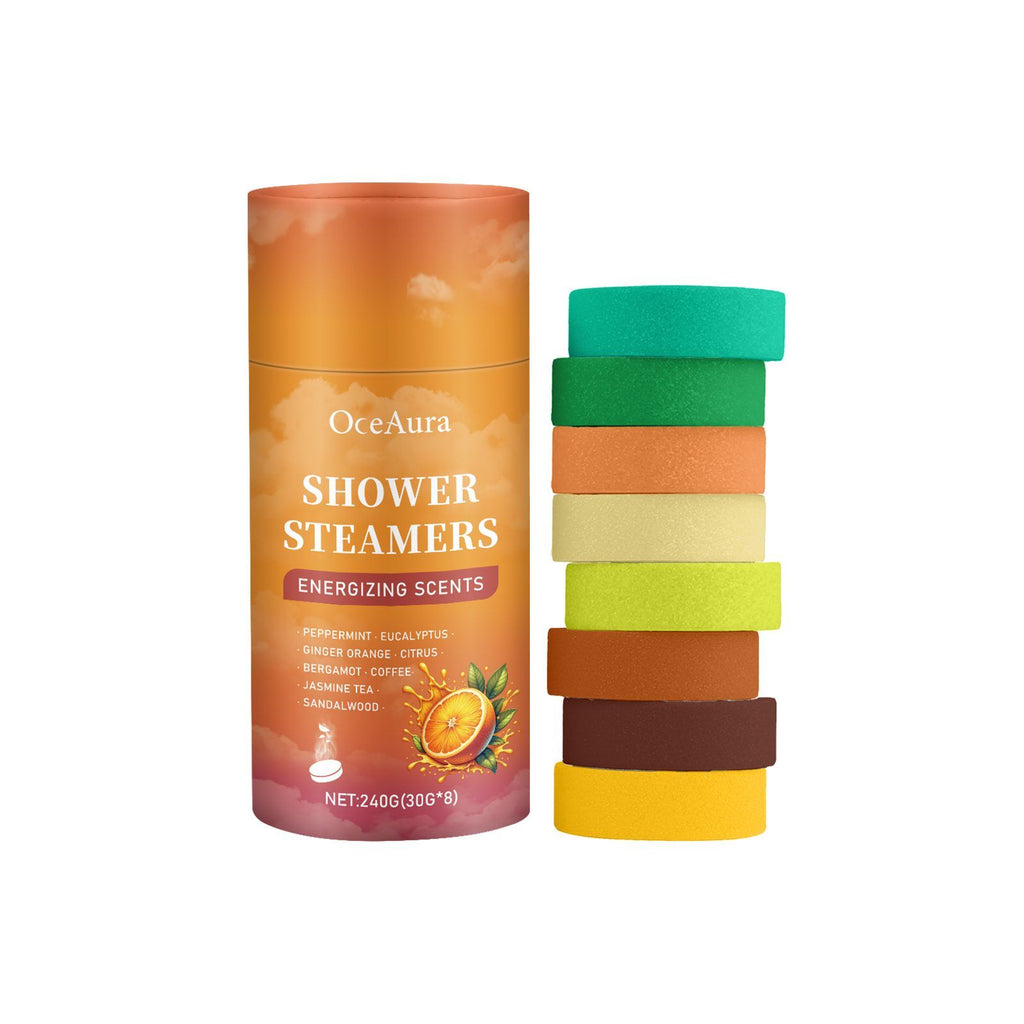 Eight-piece shower aroma tablet set