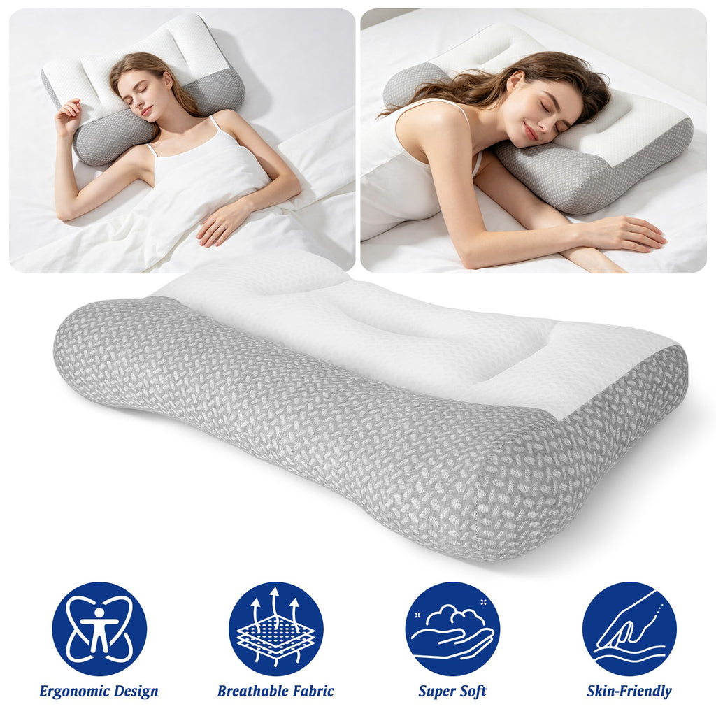 Ergonomic Breathable Mesh Bed Pillow