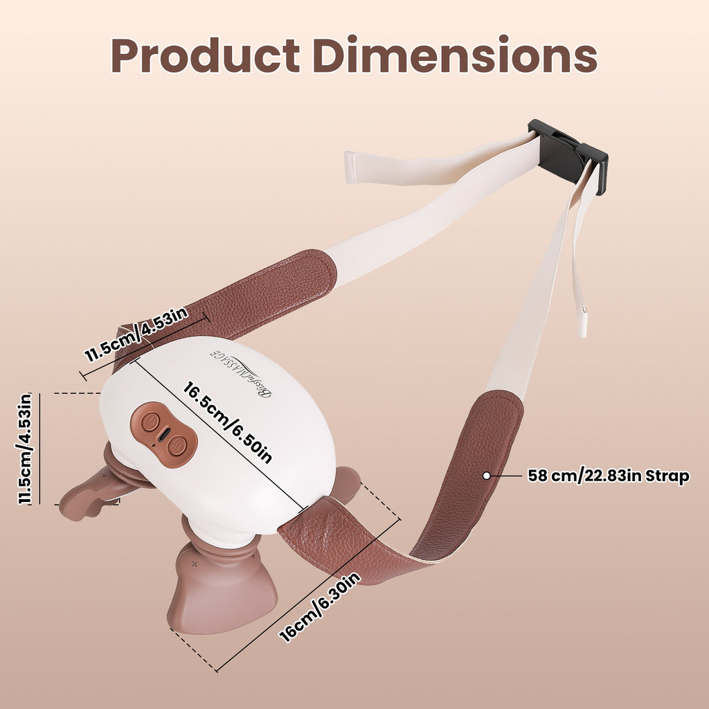 Cordless neck massager with heat