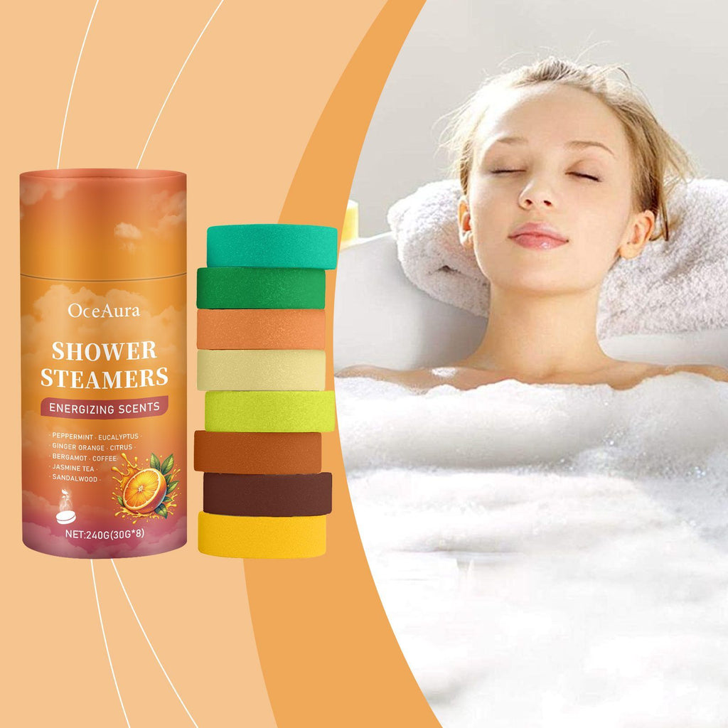 Eight-piece shower aroma tablet set