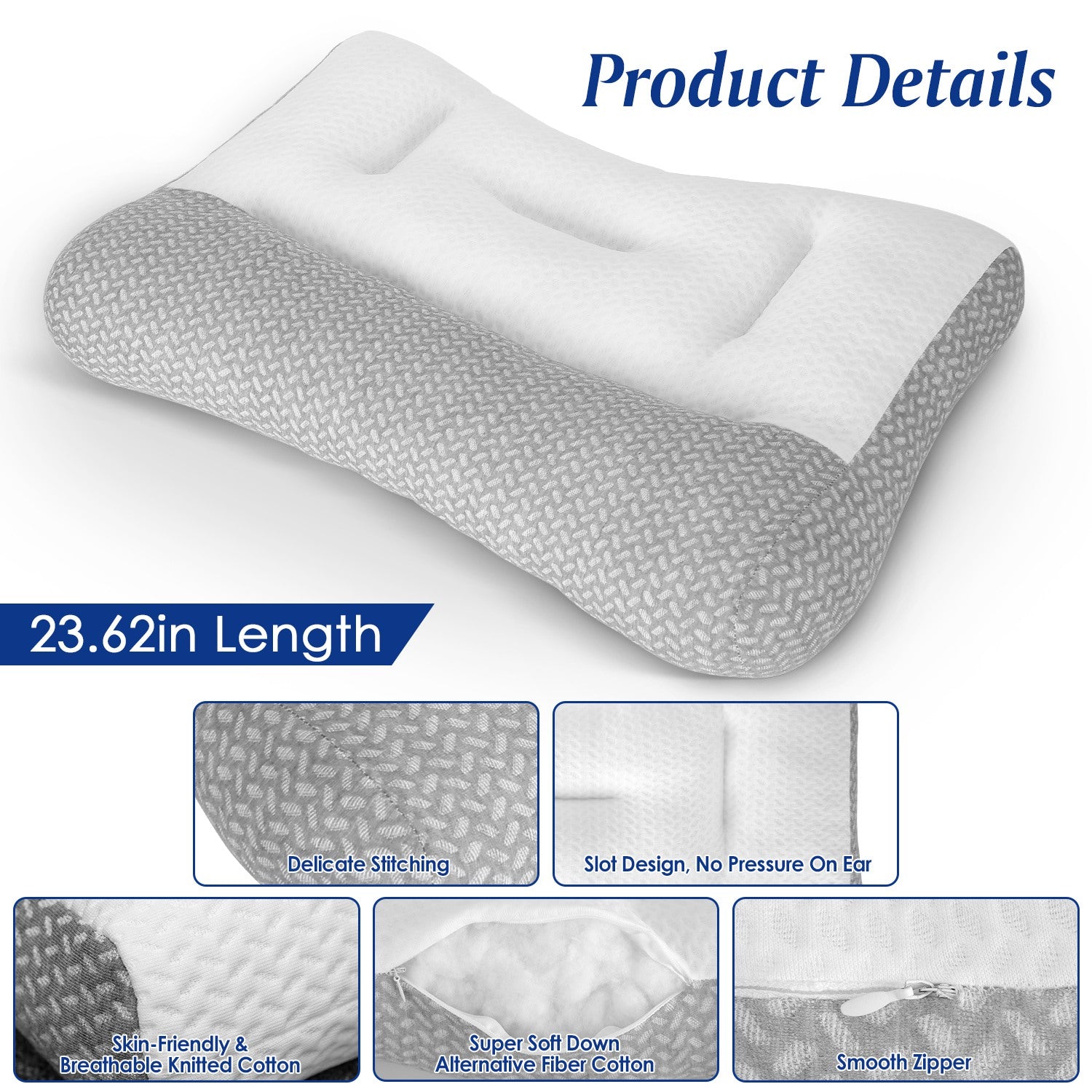 Ergonomic Breathable Mesh Bed Pillow