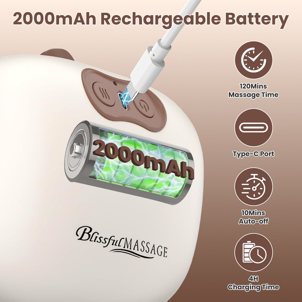 Cordless neck massager with heat