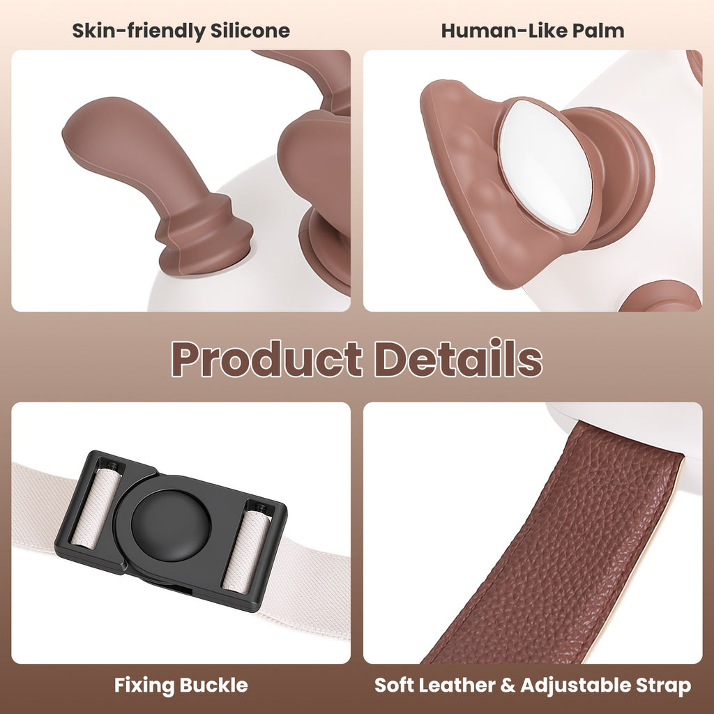 Cordless neck massager with heat